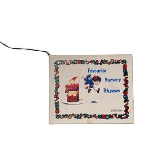 Vintage Benson Favourite Nursery Rhymes Miniature Book Ornament